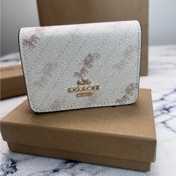 Coach Cream and Brown Wallet